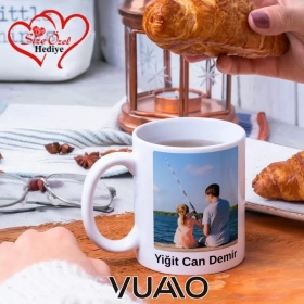 Babalar Gününe Özel İsimli ve Fotoğraflı Kupa Bardak