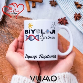 Biyoloji Öğretmen Özel İsimli Kupa Bardak