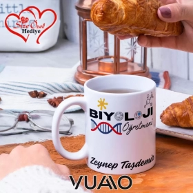 Biyoloji Öğretmen Özel İsimli Kupa Bardak