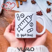 Doktora Özel İsim Yazılı Premium Kupa Bardak