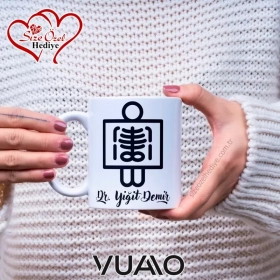  Kişiye Özel İsim Yazılı Doktor Tasarımlı Premium Kupa