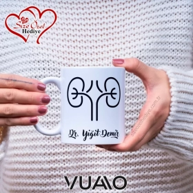 Kişiye Özel İsim Yazılı Doktor Tasarımlı Premium Kupa