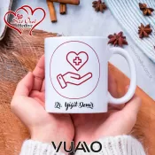 Kişiye Özel İsim Yazılı Doktor Tasarımlı Premium Kupa Bardak