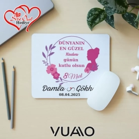 Kişiye Özel İsimli 8 Mart Dünya Kadınlar Günü Mouse Pad