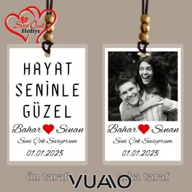 Kişiye Özel İsimli, Fotoğraflı ve Sözlü Araba Süsü - Araba Dikiz Aynası Süsü