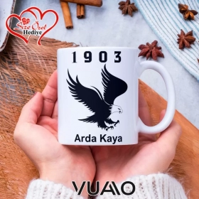 Kişiye Özel İsimli Kartal Temalı Kupa Bardak