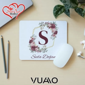 Kişiye Özel İsimli ve Harfli Desenli Mouse Pad