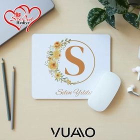 Kişiye Özel İsimli ve Harfli Desenli Mouse Pad