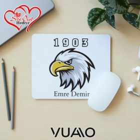 Kişiye Özel İsimli ve Kartal Temalı Mouse Pad