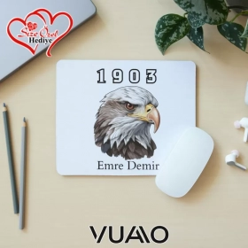 Kişiye Özel İsimli ve Kartal Temalı Mouse Pad