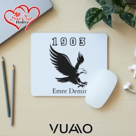 Kişiye Özel İsimli ve Kartal Temalı Mouse Pad
