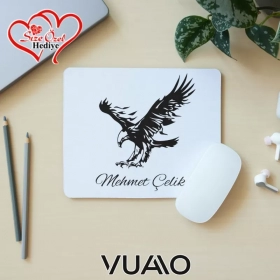Kişiye Özel İsimli ve Kartal Temalı Mouse Pad