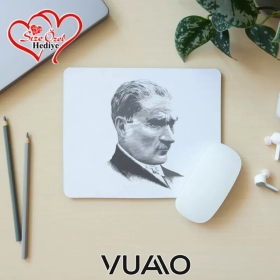 Kişiye Özel İsimli ve Mustafa Kemal Atatürk Temalı İmzalı Mouse Pad