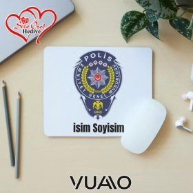 Kişiye Özel İsimli ve Polis Amblemi Mouse Pad