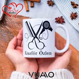 Kuaför Özel İsimli Kupa Bardak