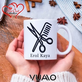 Kuaför Özel İsimli Kupa Bardak