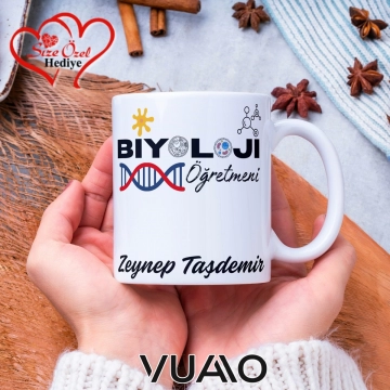 Biyoloji Öğretmen Özel İsimli Kupa Bardak