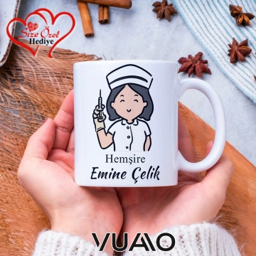 Hemşire Özel İsimli Kupa Bardak