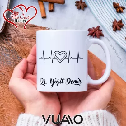 İsme Özel Doktor Tasarımlı Premium Kupa