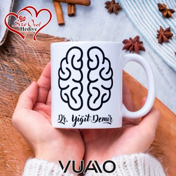 Kişiye Özel İsim Yazılı Doktor Tasarımlı Premium Kupa