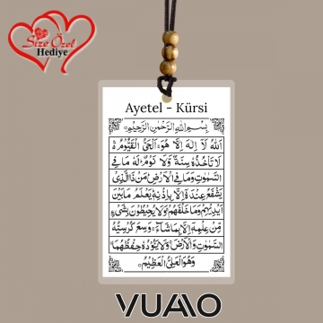 Kişiye Özel İsimli ve Fotoğraflı Ayetel - Kürsi Araba Süsü - Araba Hediyesi Dikiz Aynası Süsü