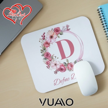 Kişiye Özel İsimli ve Harfli Desenli Mouse Pad