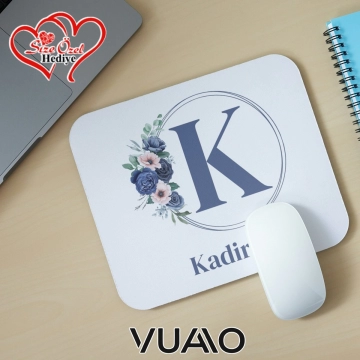Kişiye Özel İsimli ve Harfli Desenli Mouse Pad