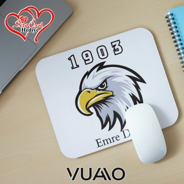 Kişiye Özel İsimli ve Kartal Temalı Mouse Pad