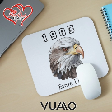 Kişiye Özel İsimli ve Kartal Temalı Mouse Pad