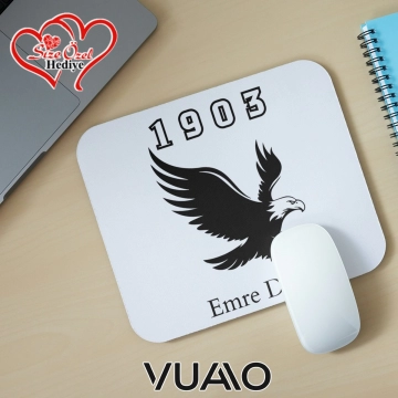 Kişiye Özel İsimli ve Kartal Temalı Mouse Pad