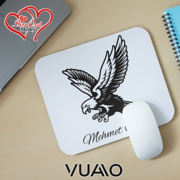 Kişiye Özel İsimli ve Kartal Temalı Mouse Pad