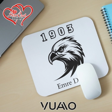 Kişiye Özel İsimli ve Kartal Temalı Mouse Pad