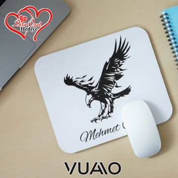 Kişiye Özel İsimli ve Kartal Temalı Mouse Pad