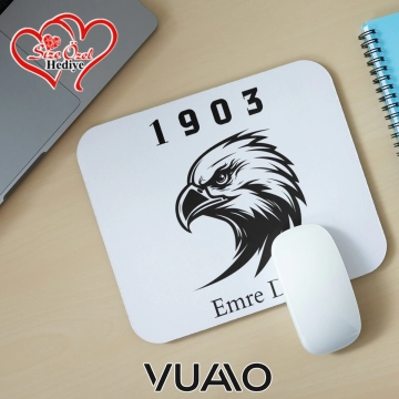 Kişiye Özel İsimli ve Kartal Temalı Mouse Pad