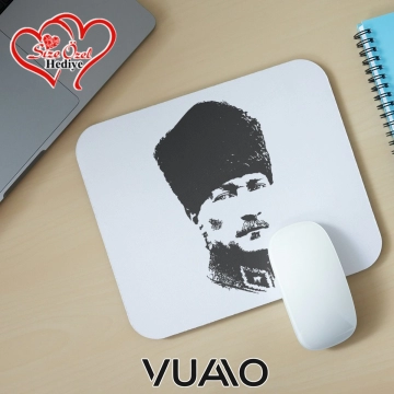 Kişiye Özel İsimli ve Mustafa Kemal Atatürk Temalı İmzalı Mouse Pad