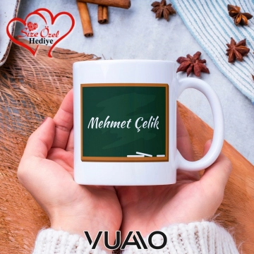 Öğretmenler Günü Hediyesi Kişiye Özel İsimli ve Sözlü Kupa Bardak